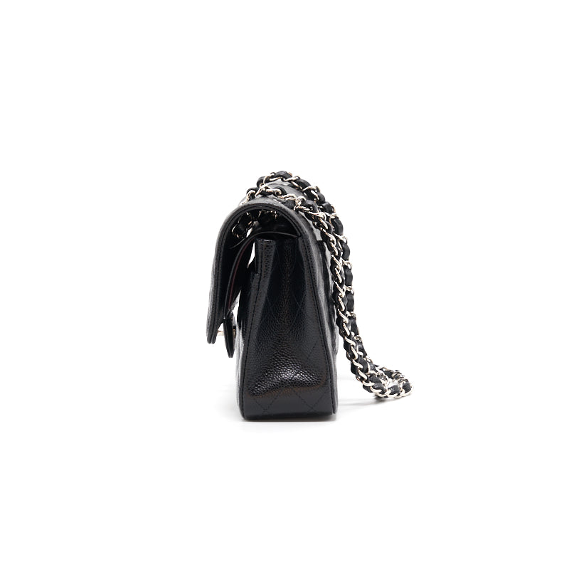 Chanel Medium 25cm Classical Double Flap Caviar Black  Year 2020