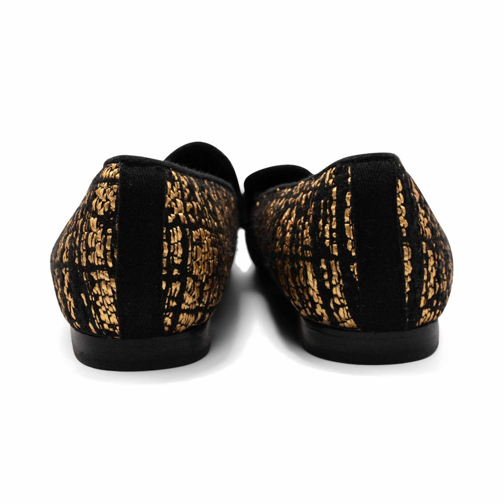 Chanel Metallic Tweed Loafers - Women's 39