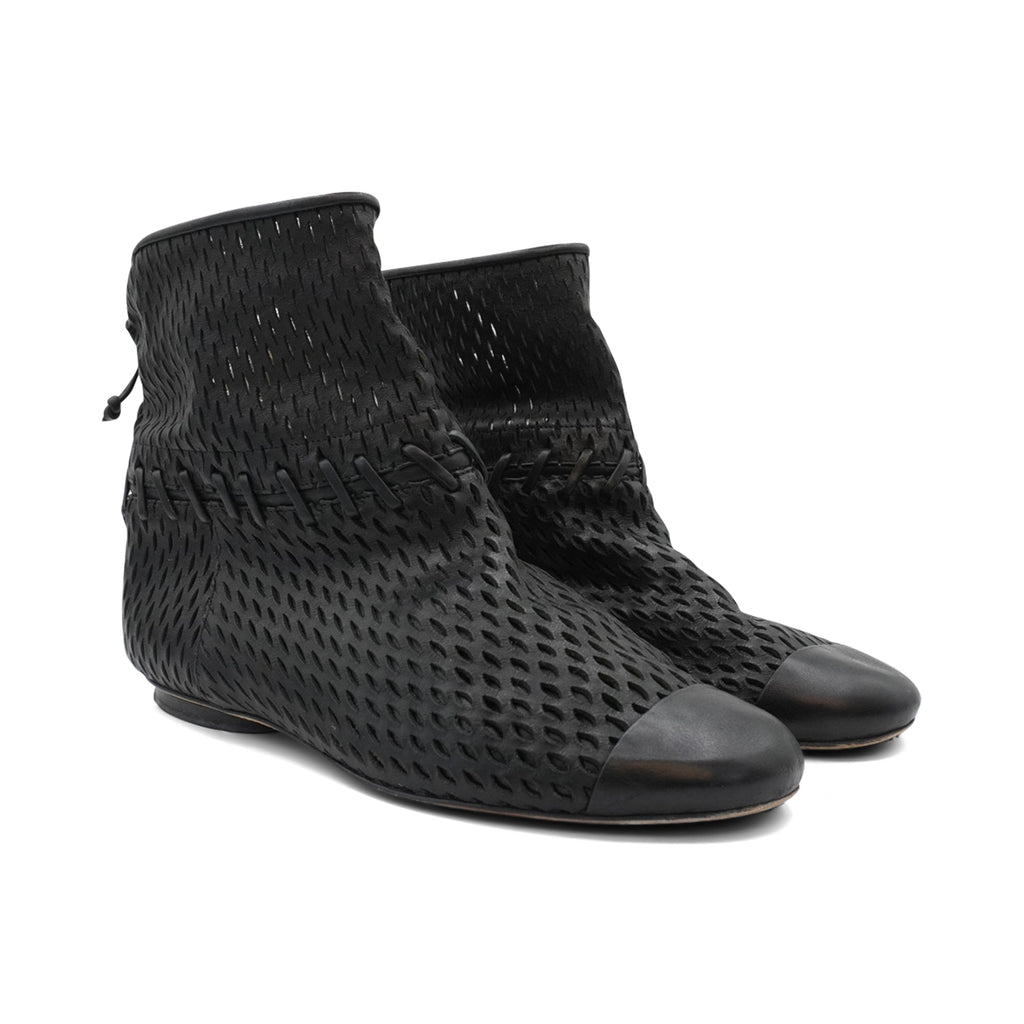 Chanel Perforated Ankle Boots - Women's 39