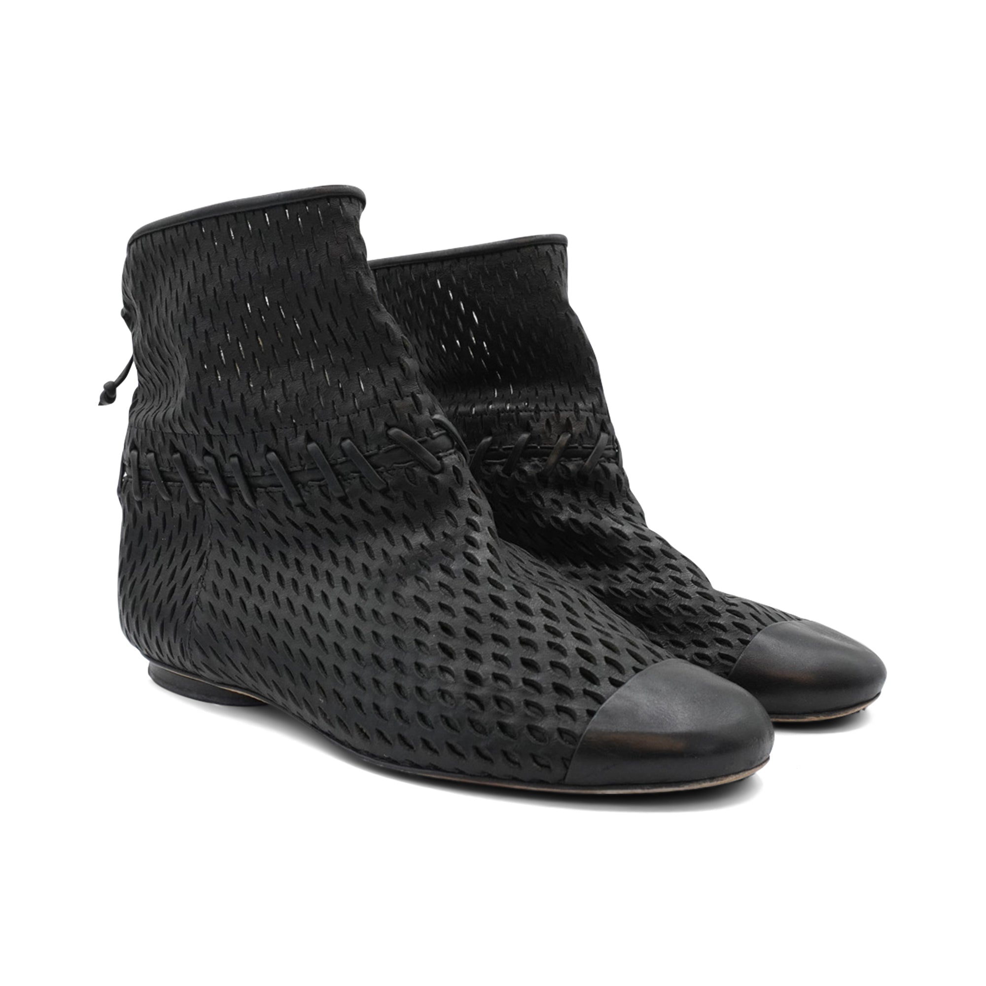 Chanel Perforated Ankle Boots - Women's 39