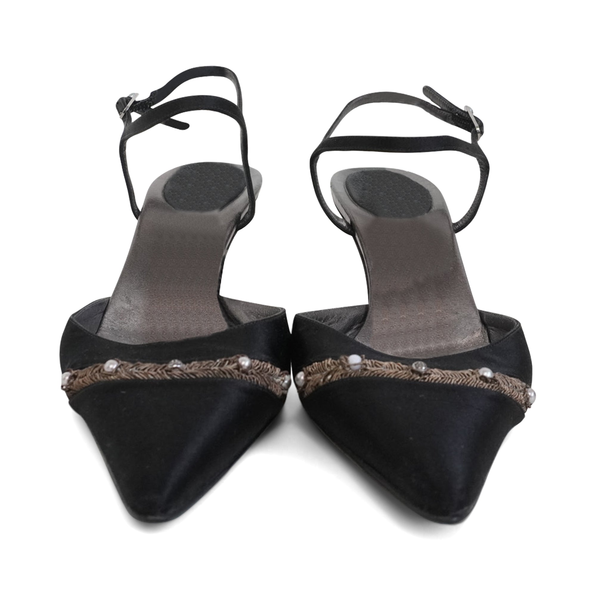 Chanel Vintage Satin Heels - Women's 39