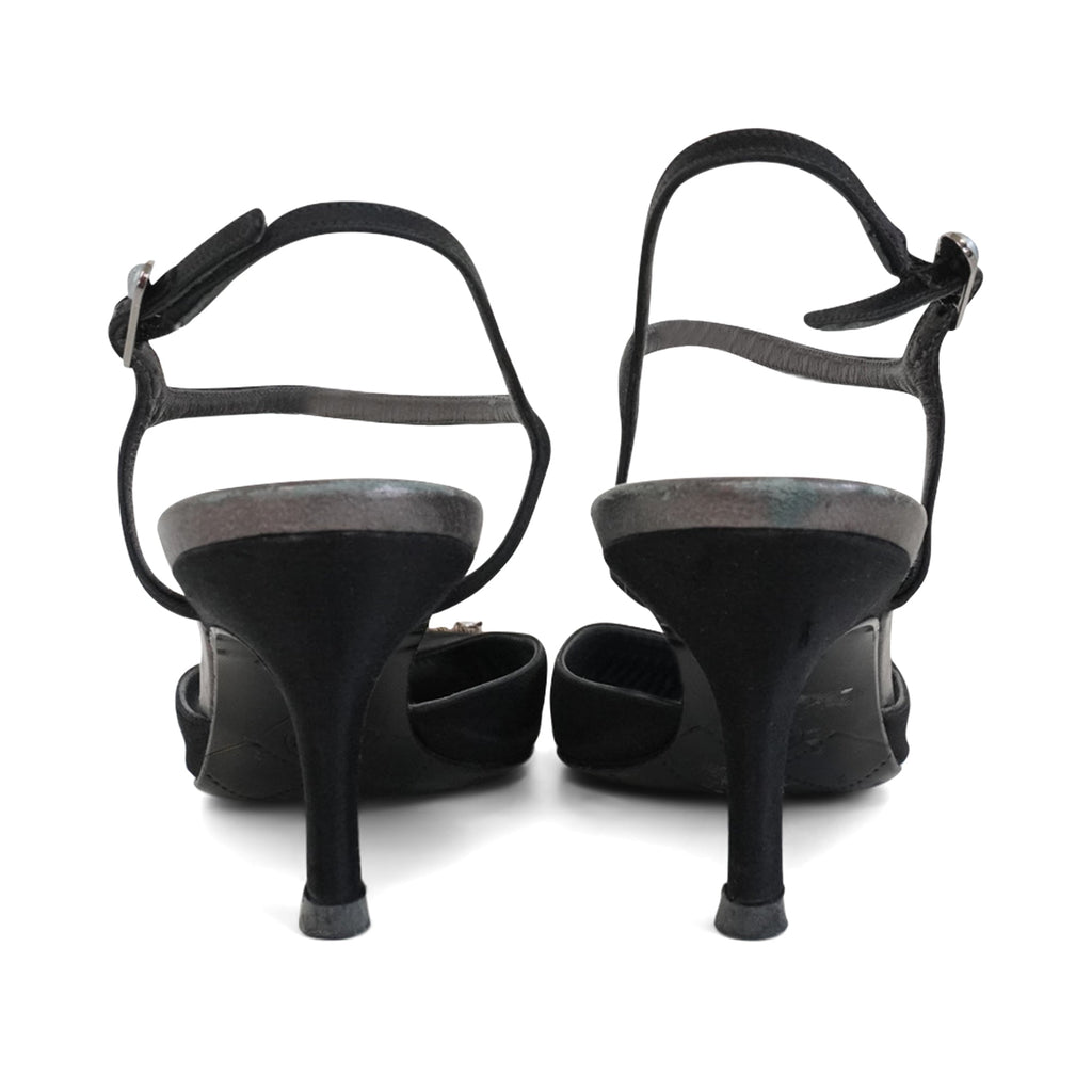 Chanel Vintage Satin Heels - Women's 39