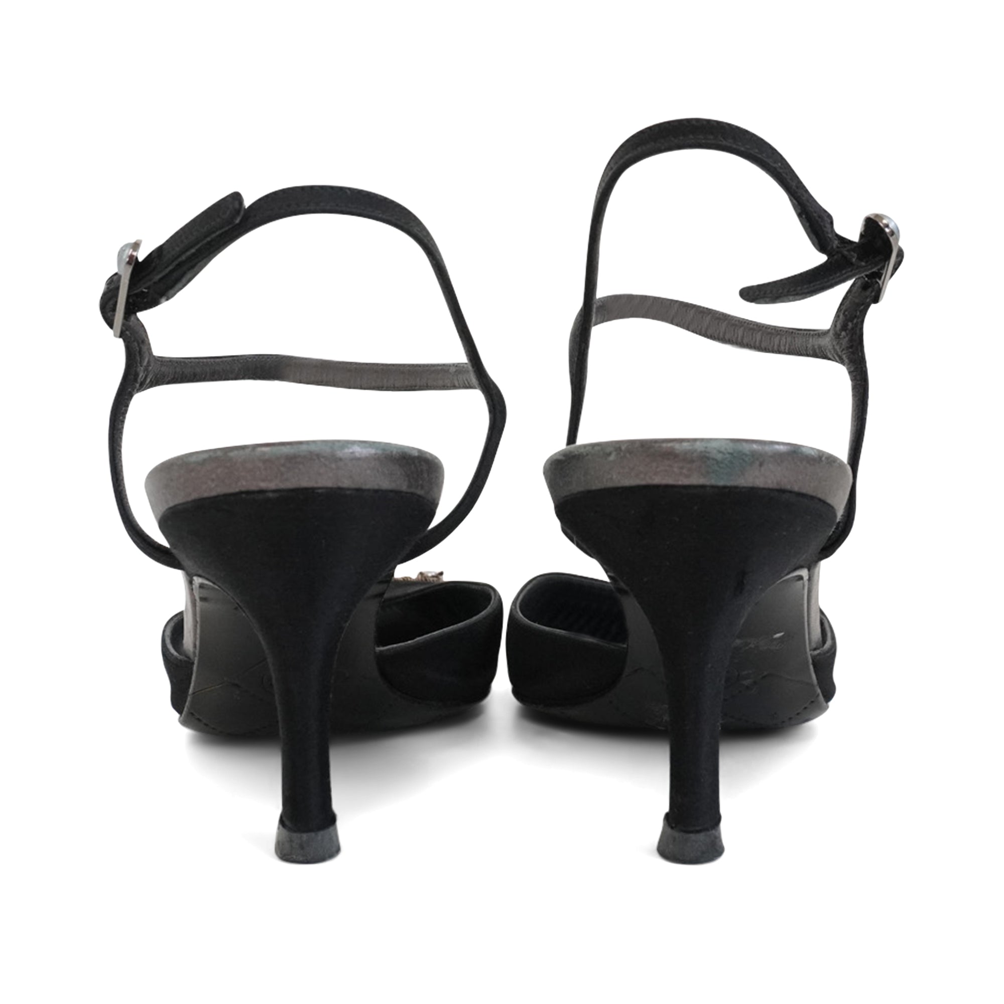 Chanel Vintage Satin Heels - Women's 39