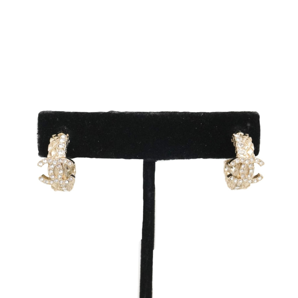 Chanel Quilted Hoop Earrings