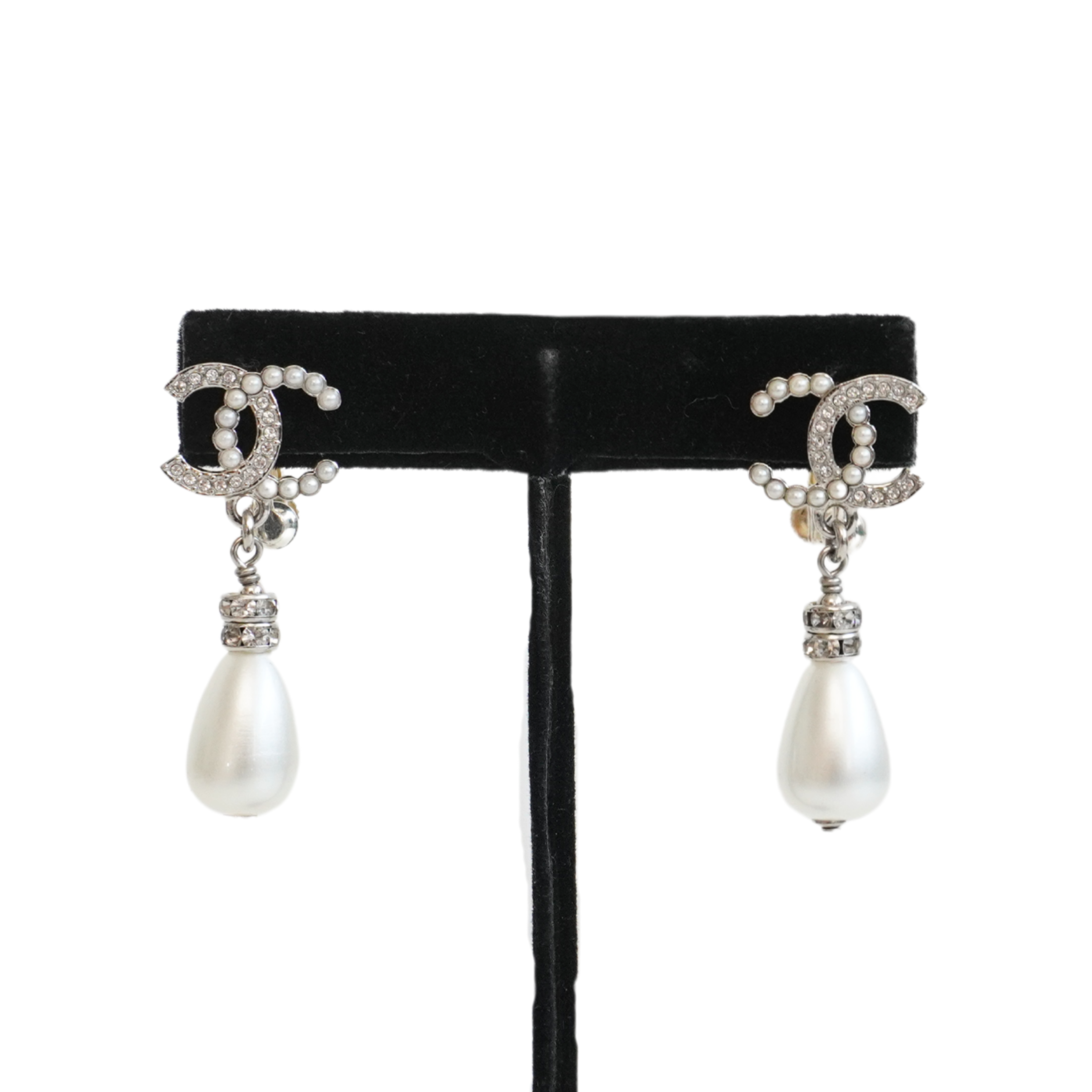 Chanel '24S' CC Pearl Drop Earrings