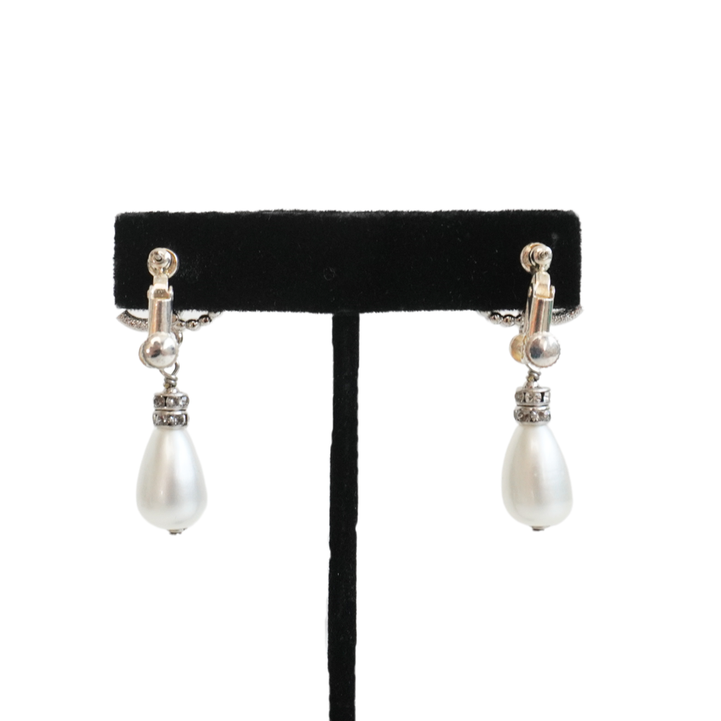 Chanel '24S' CC Pearl Drop Earrings
