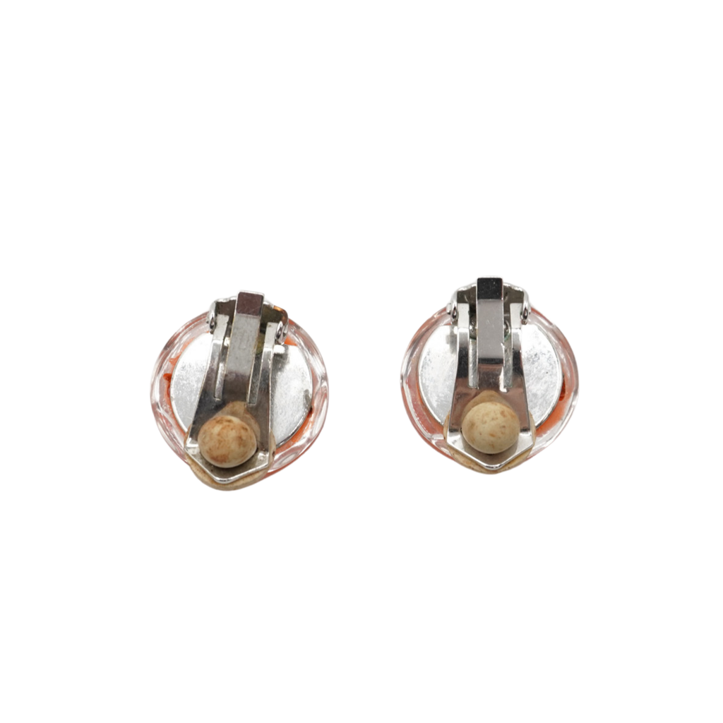 Chanel 'Camellia' Clip On Earrings