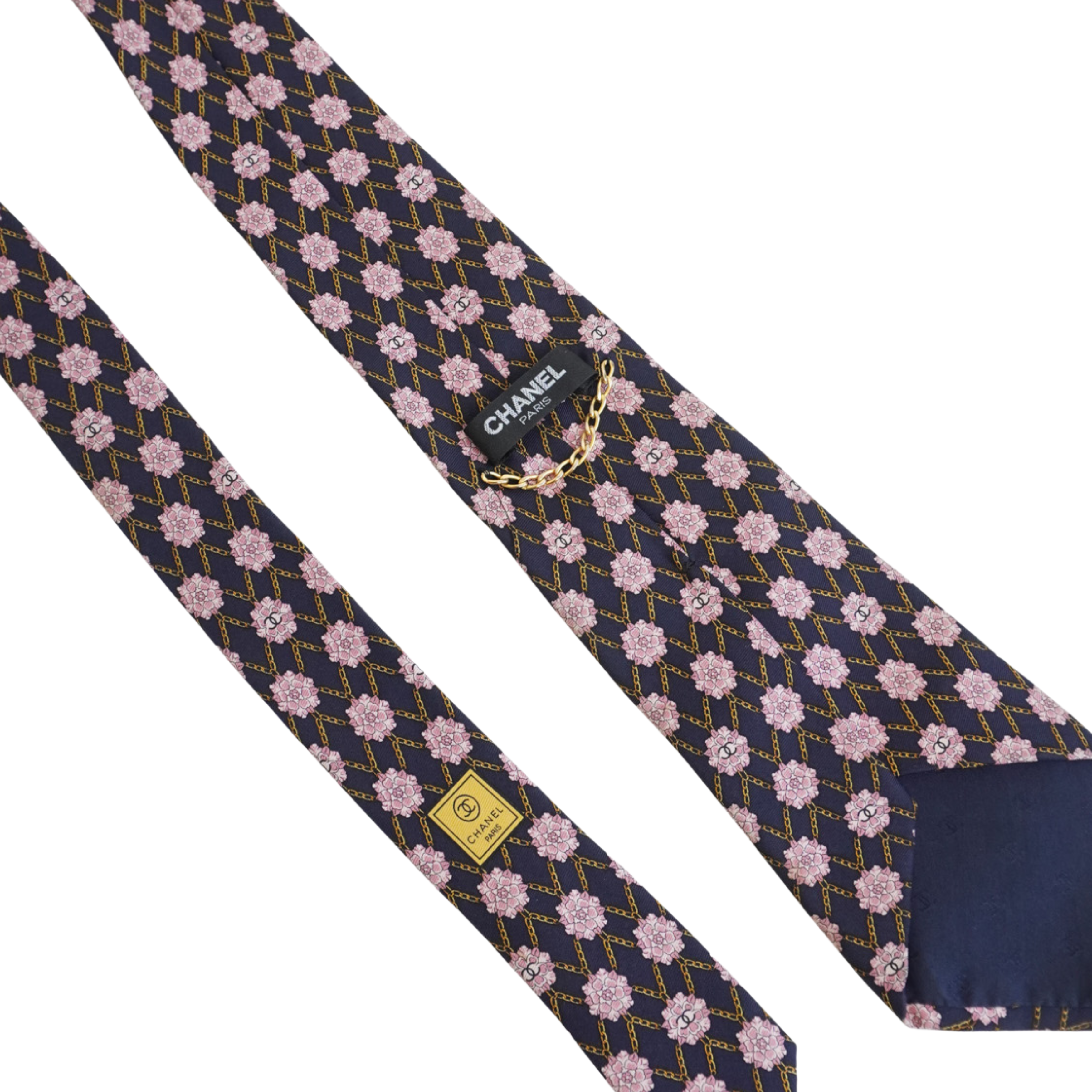 Chanel Chainlink Camellia Tie