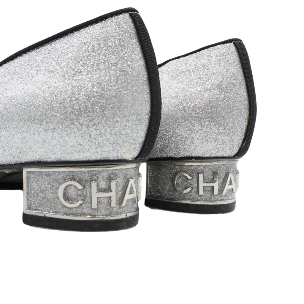 Chanel 'Logo Heel' Kitten Heels - Women's 36.5