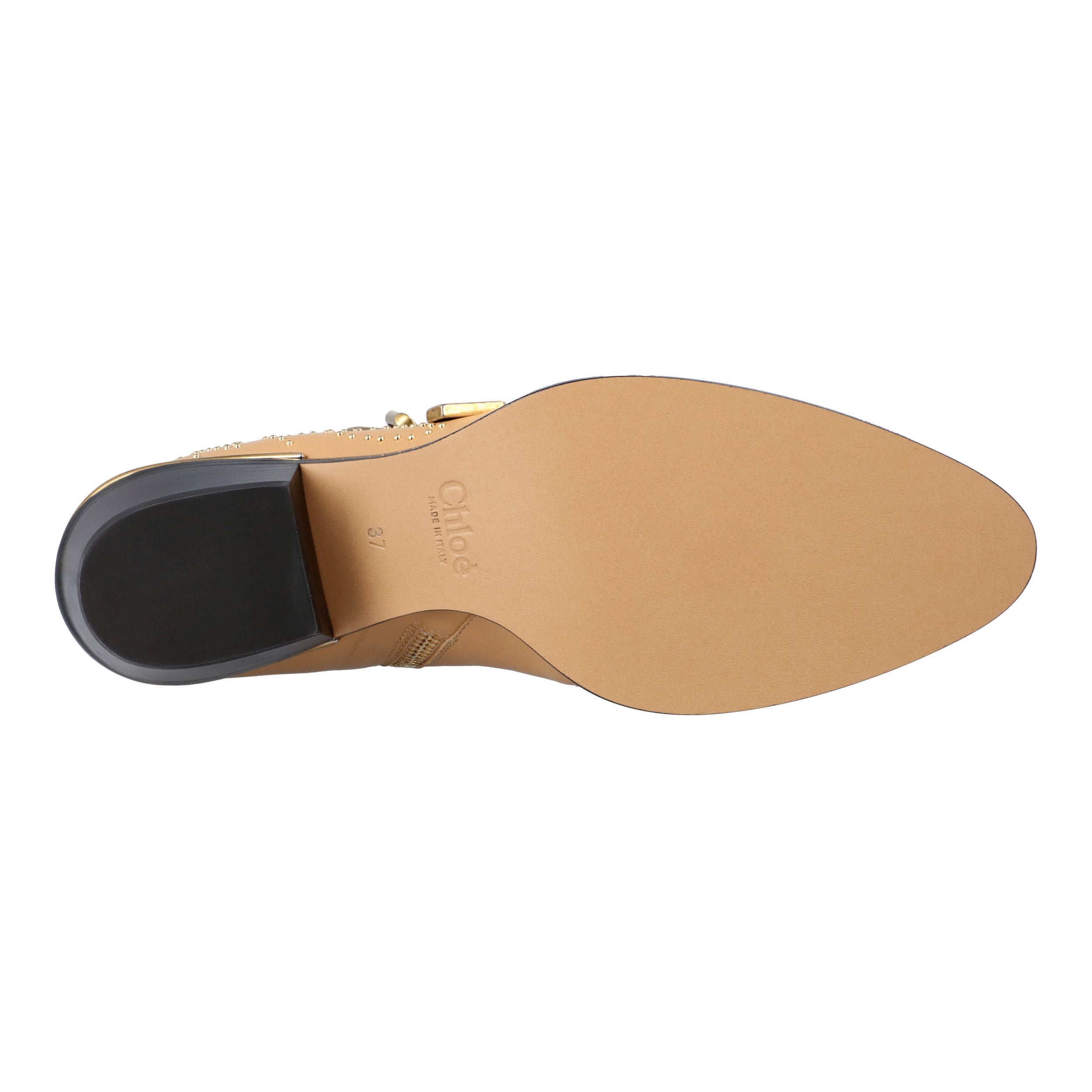 Chloé women susanna short boots in beige leather