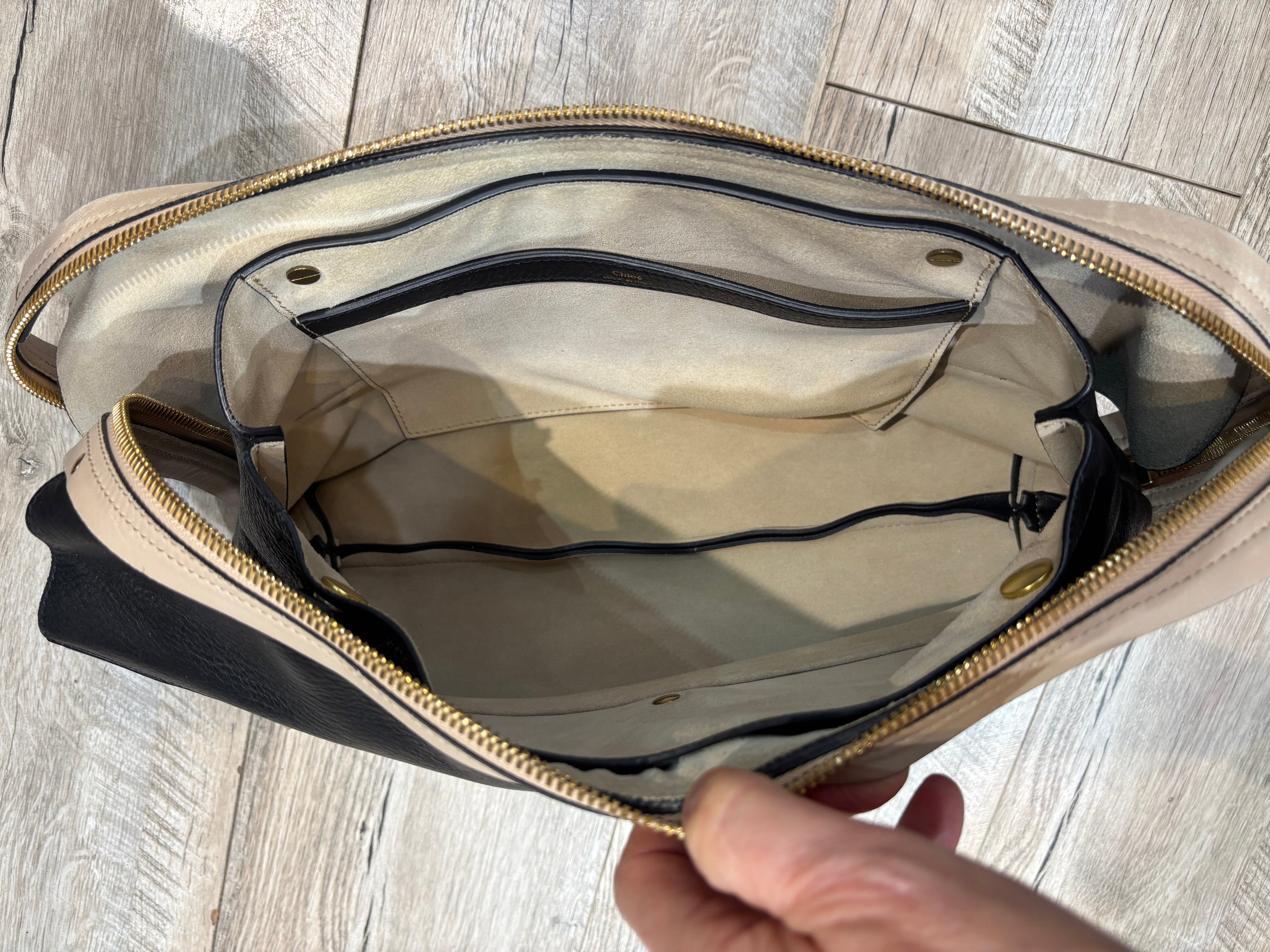 CHLOÉ CALFSKIN LEATHER CLUTCH BAG