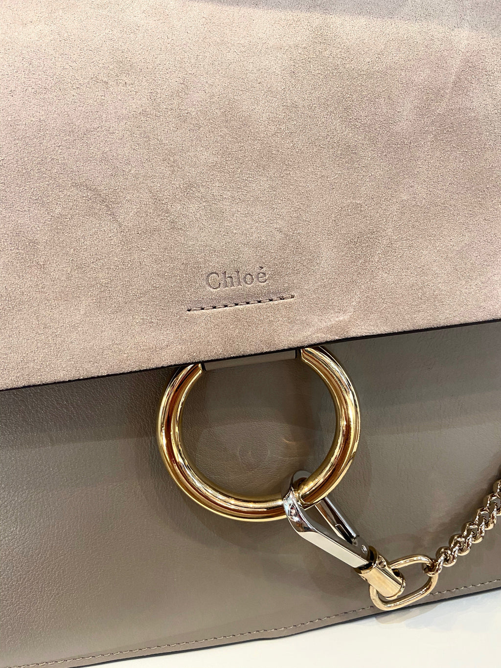 CHLOÉ FAYE MEDIUM FLAP SUEDE LEATHER CROSSBODY BAG