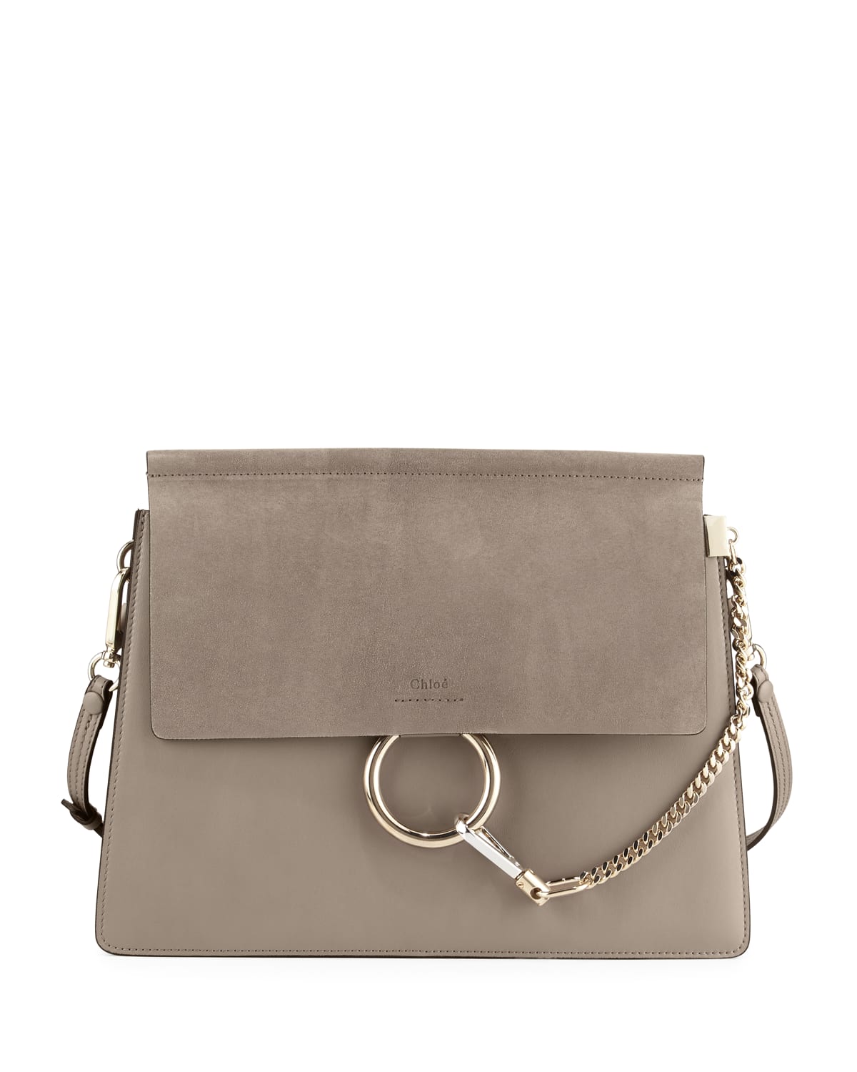 CHLOÉ FAYE MEDIUM FLAP SUEDE LEATHER CROSSBODY BAG