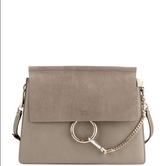 CHLOÉ FAYE MEDIUM FLAP SUEDE LEATHER CROSSBODY BAG