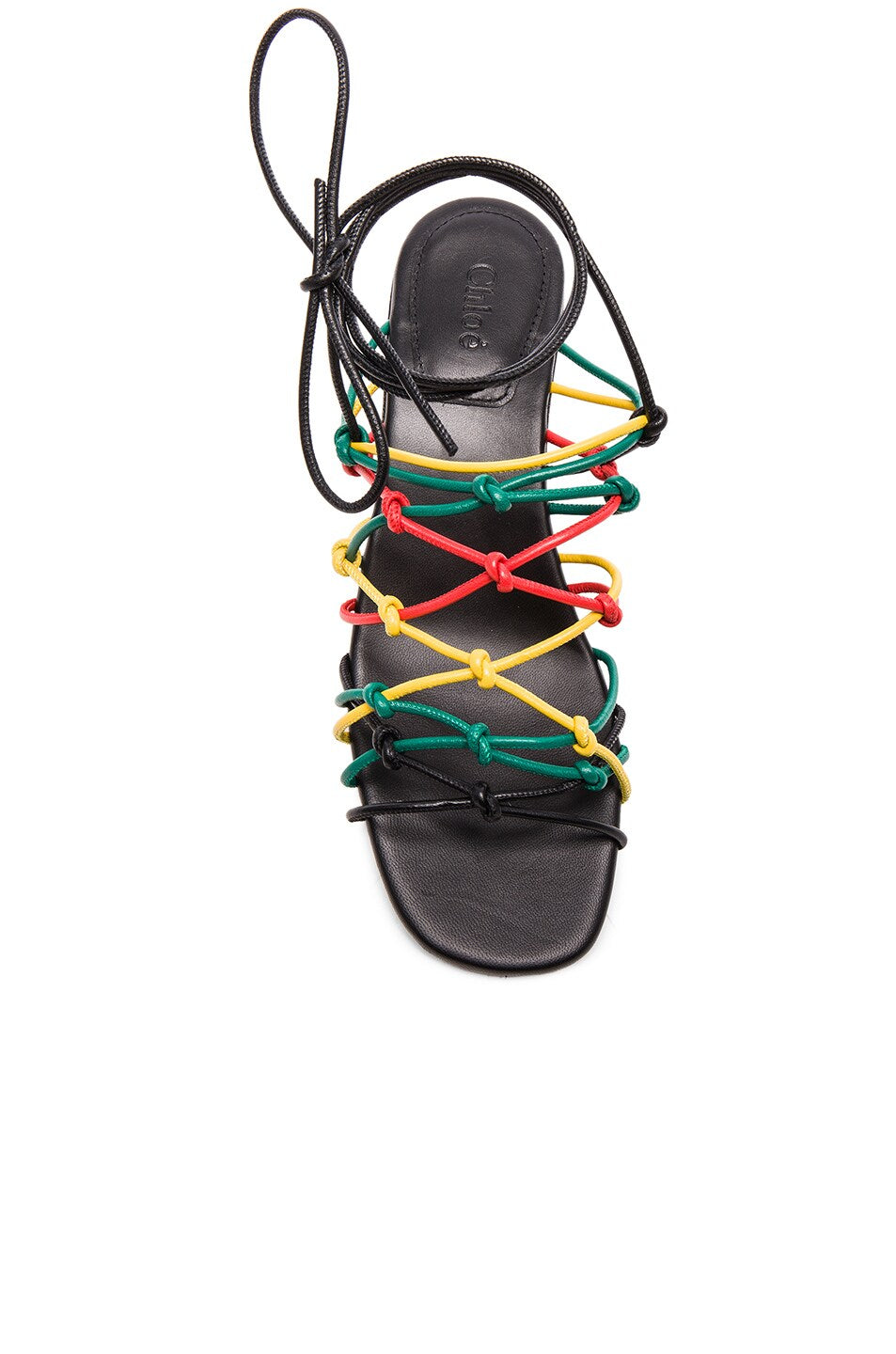 CHLOÉ JAMAICA LEATHER NET SANDALS