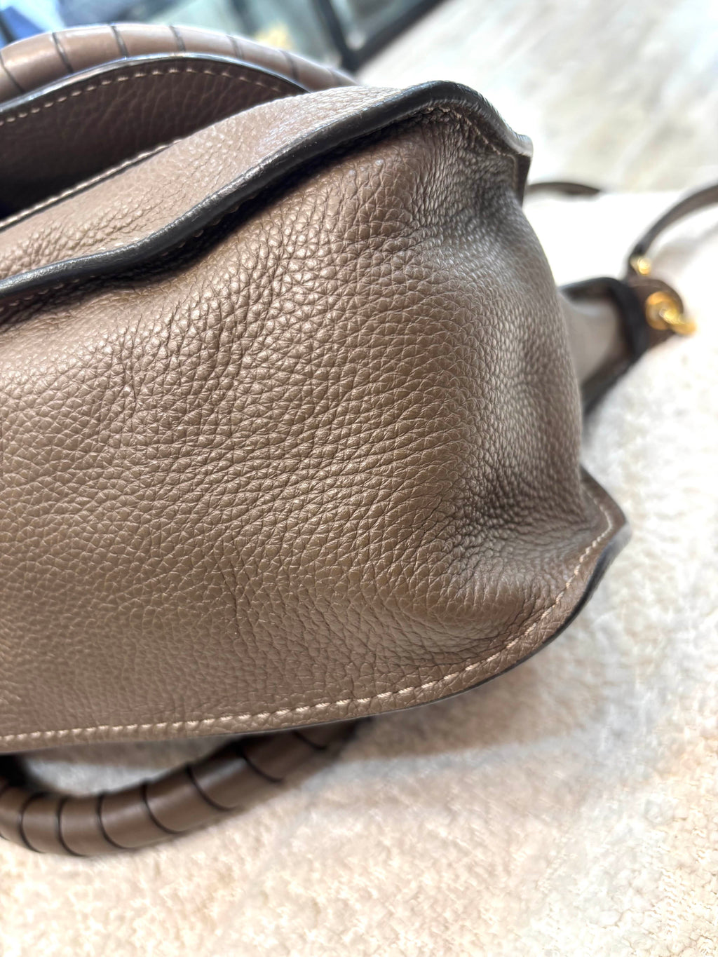 CHLOÉ MEDIUM MARCIE CALFSKIN LEATHER BAG
