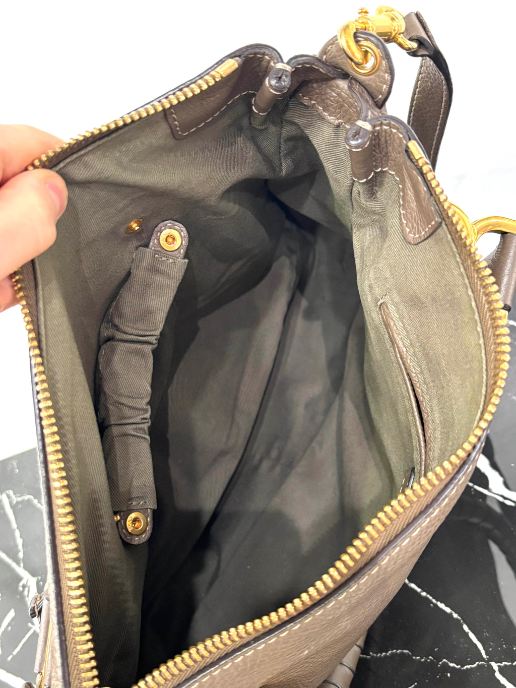CHLOÉ MEDIUM MARCIE CALFSKIN LEATHER BAG