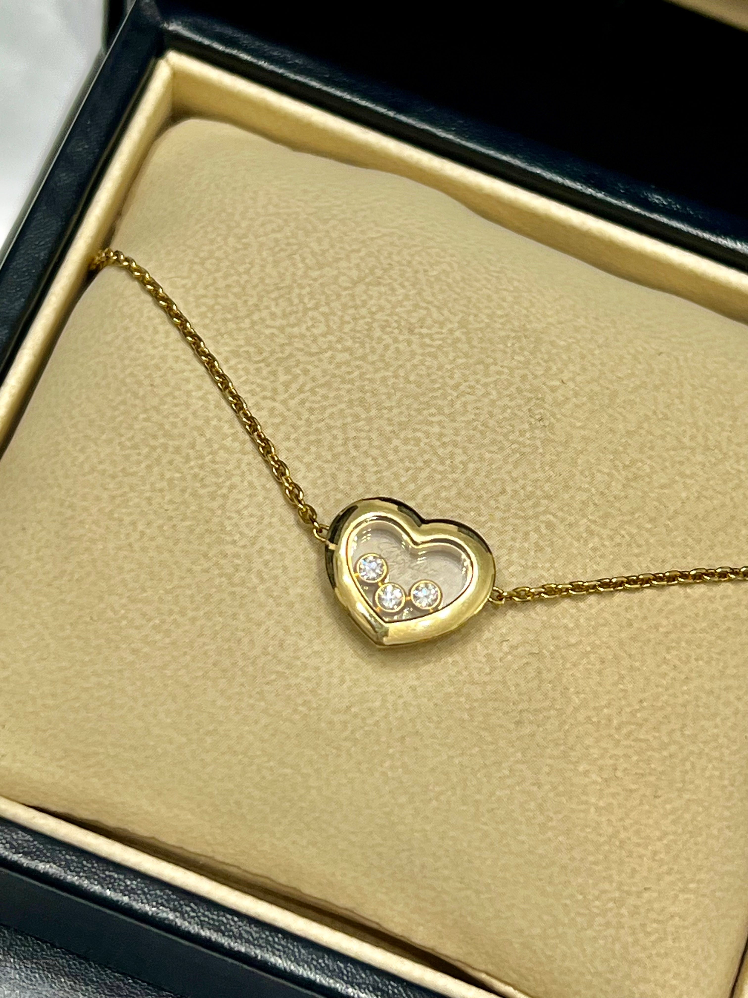 CHOPARD 18K GOLD HAPPY HEART DIAMONDS BRACELET