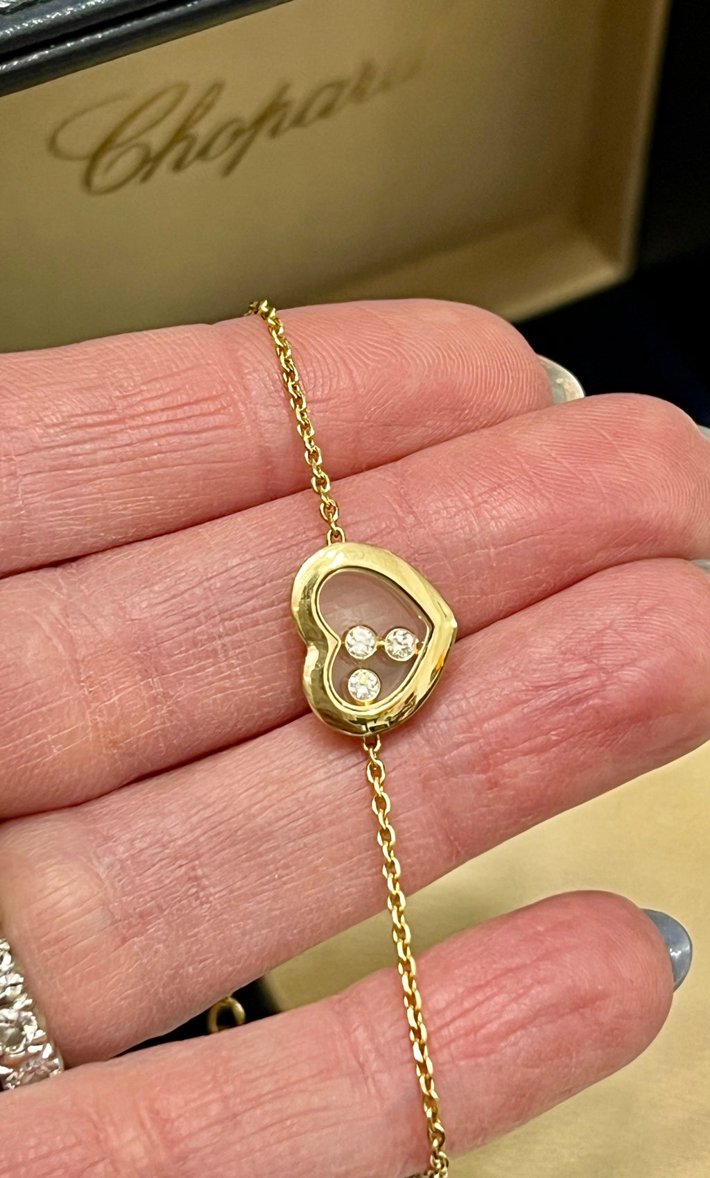 CHOPARD 18K GOLD HAPPY HEART DIAMONDS BRACELET