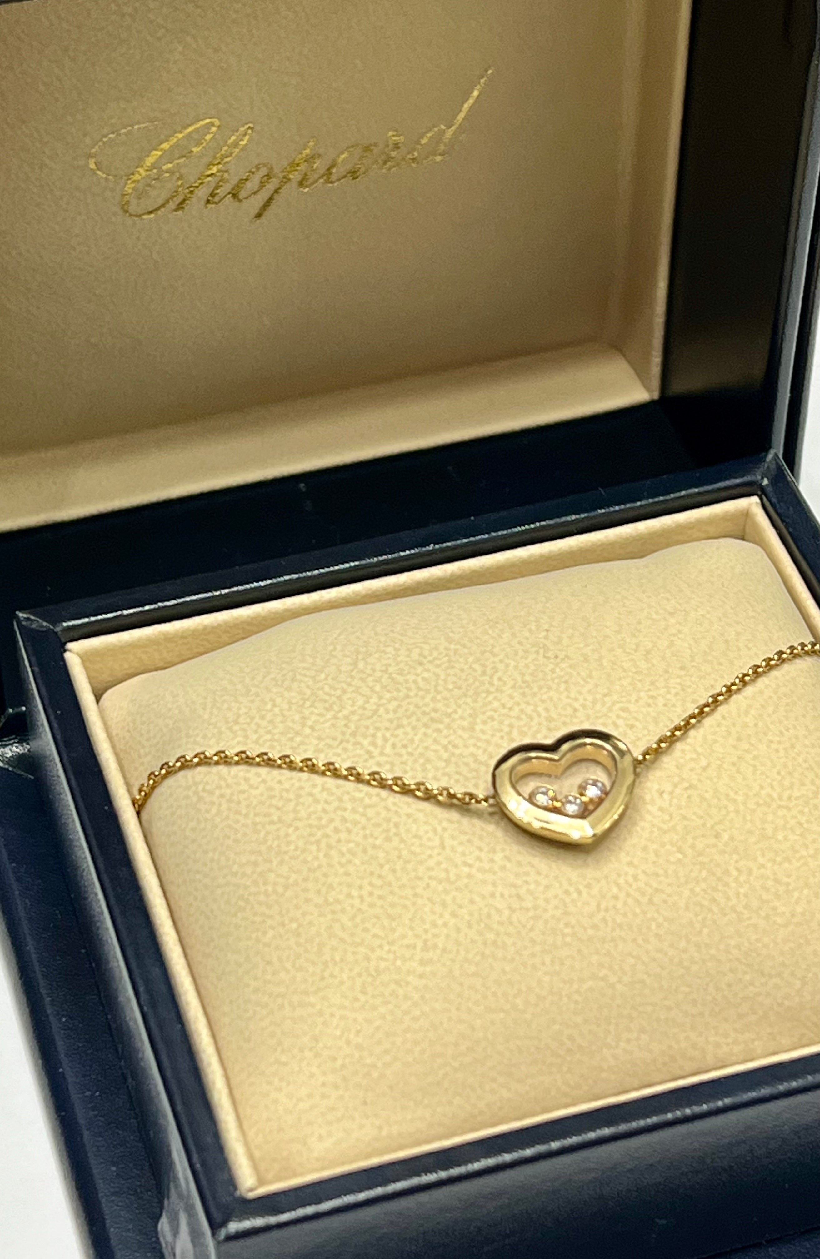 CHOPARD 18K GOLD HAPPY HEART DIAMONDS BRACELET