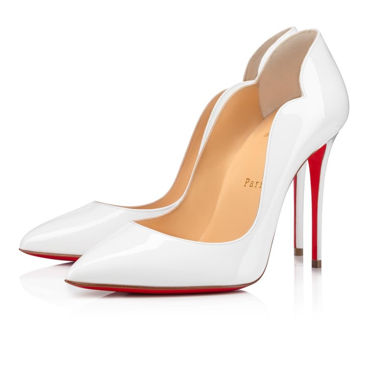 CHRISTIAN LOUBOUTIN HOT CHICK PATENT LEATHER 100 PUMPS