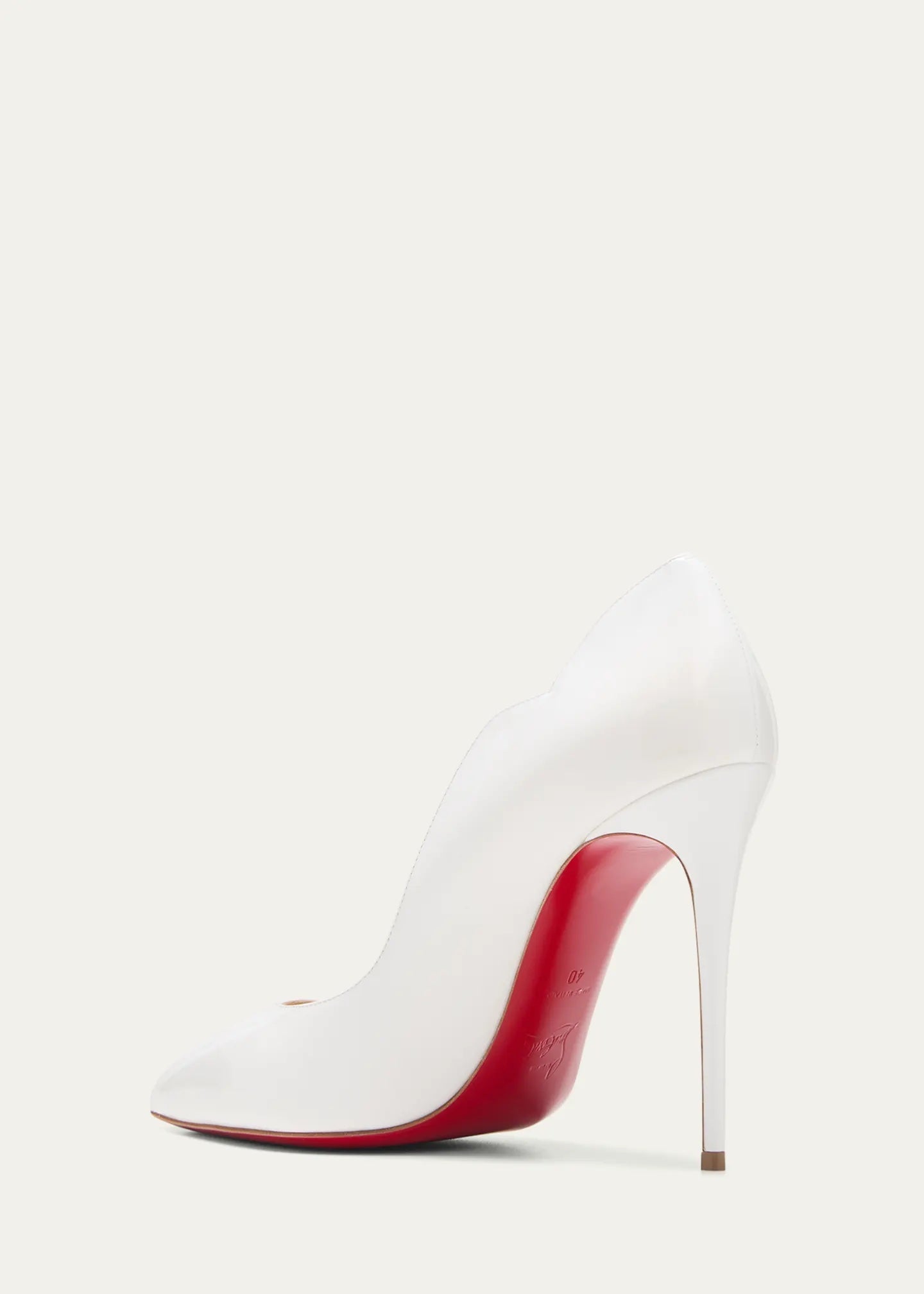 CHRISTIAN LOUBOUTIN HOT CHICK PATENT LEATHER 100 PUMPS