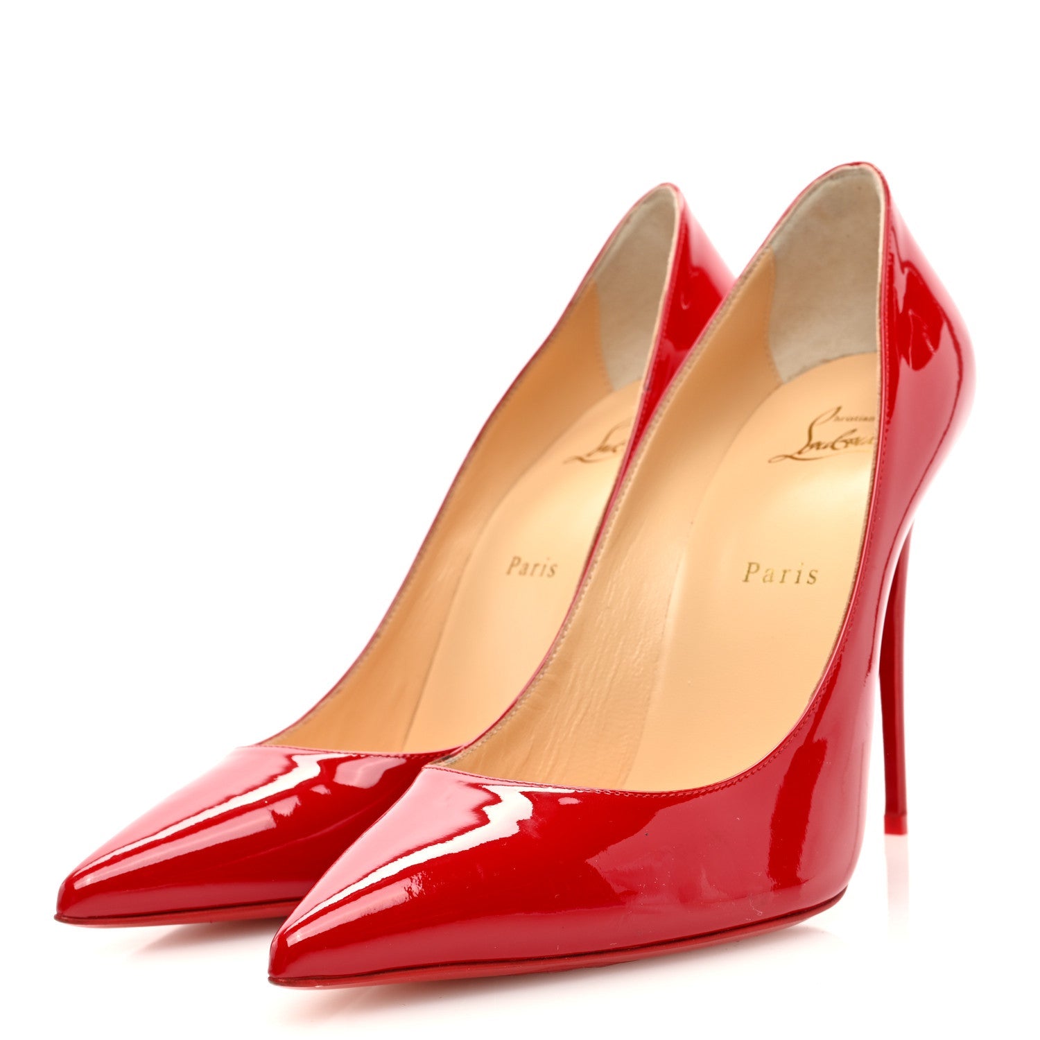 CHRISTIAN LOUBOUTIN SHINY PATENT LEATHER KATE 100 PUMPS