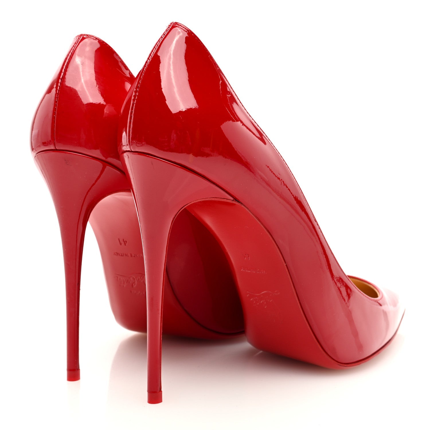 CHRISTIAN LOUBOUTIN SHINY PATENT LEATHER KATE 100 PUMPS