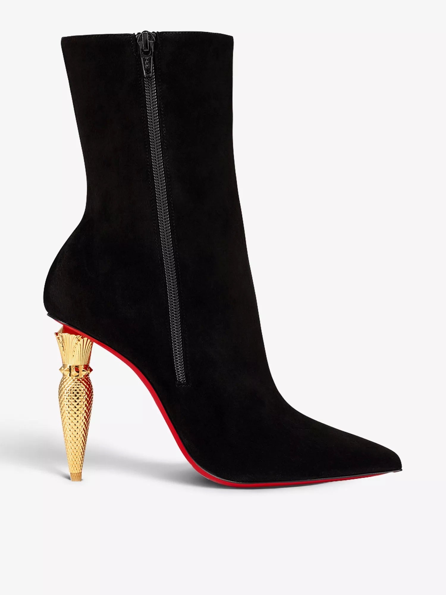 CHRISTIAN LOUBOUTIN LIPBOOTY 100 SUEDE ANKLE BOOTS