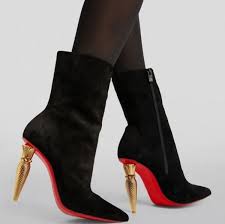 CHRISTIAN LOUBOUTIN LIPBOOTY 100 SUEDE ANKLE BOOTS