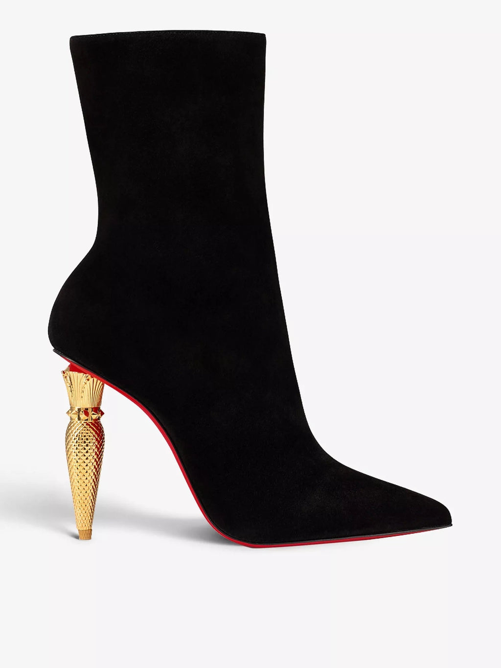 CHRISTIAN LOUBOUTIN LIPBOOTY 100 SUEDE ANKLE BOOTS