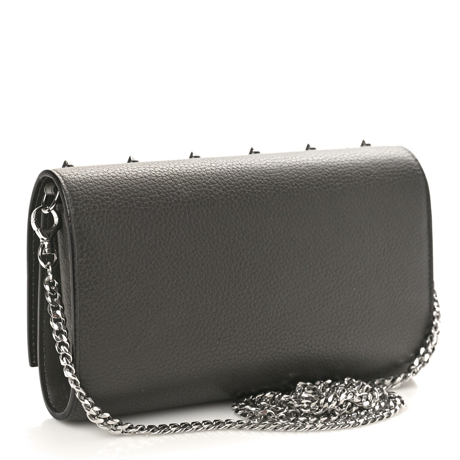 CHRISTIAN LOUBOUTIN PALOMA LOUBINTHESKY LEATHER WALLET ON A CHAIN