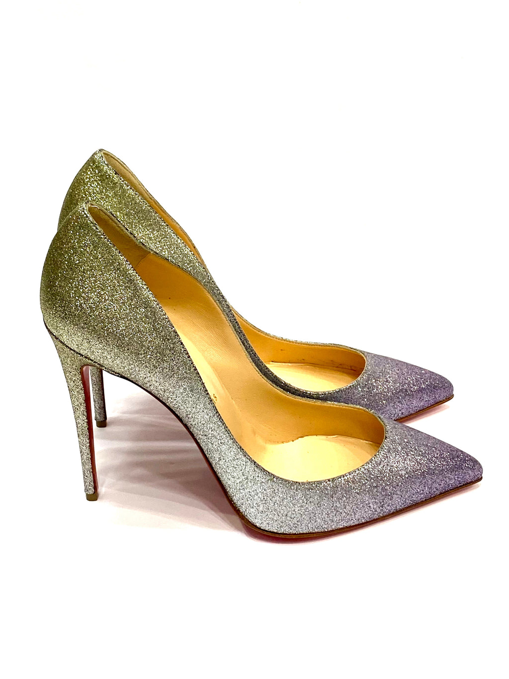CHRISTIAN LOUBOUTIN PIGALLE FOLLIES 100 GLITTER MINI DEGRADE PUMPS
