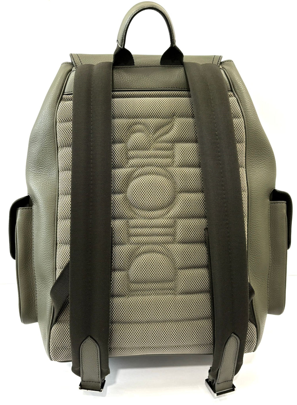 CHRISTIAN DIOR GRAINED CALFSKIN SADDLE DRAWSTRING BACKPACK