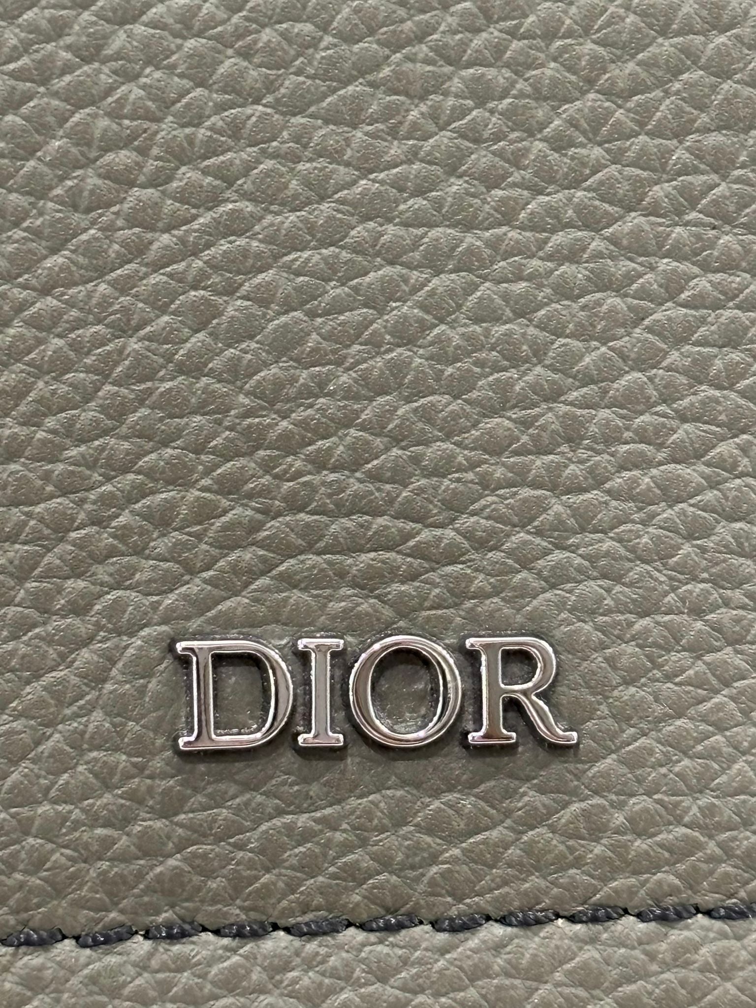 CHRISTIAN DIOR GRAINED CALFSKIN SADDLE DRAWSTRING BACKPACK