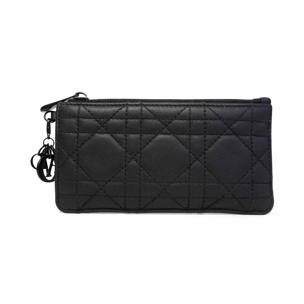Christian Dior Cannage Zip holder