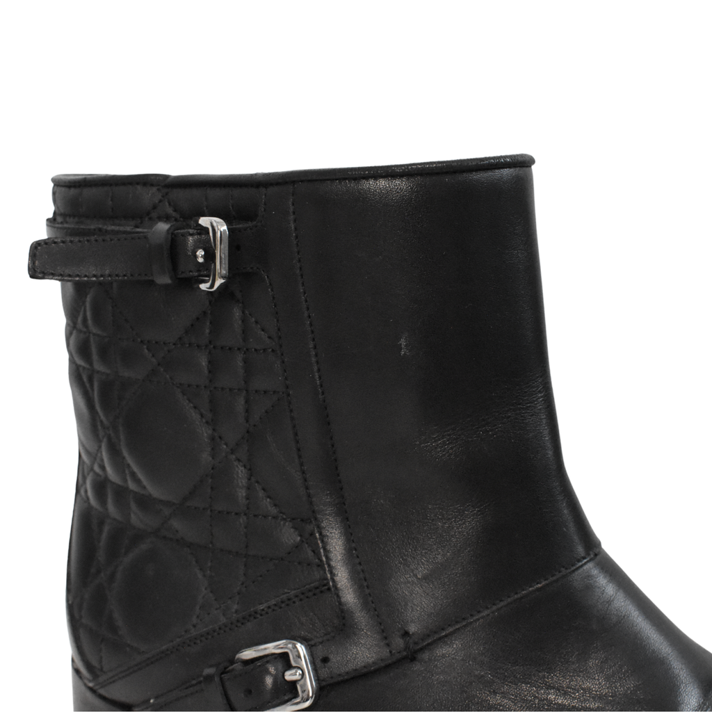 Christian Dior Cannage Quilt Ankle Boots - Women's 39