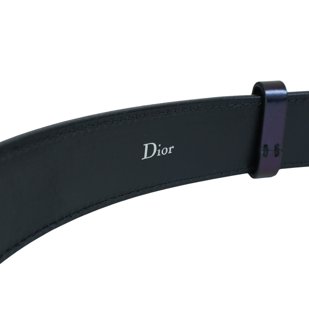 Christian Dior 'CD Logo' Iridescent Belt - 85