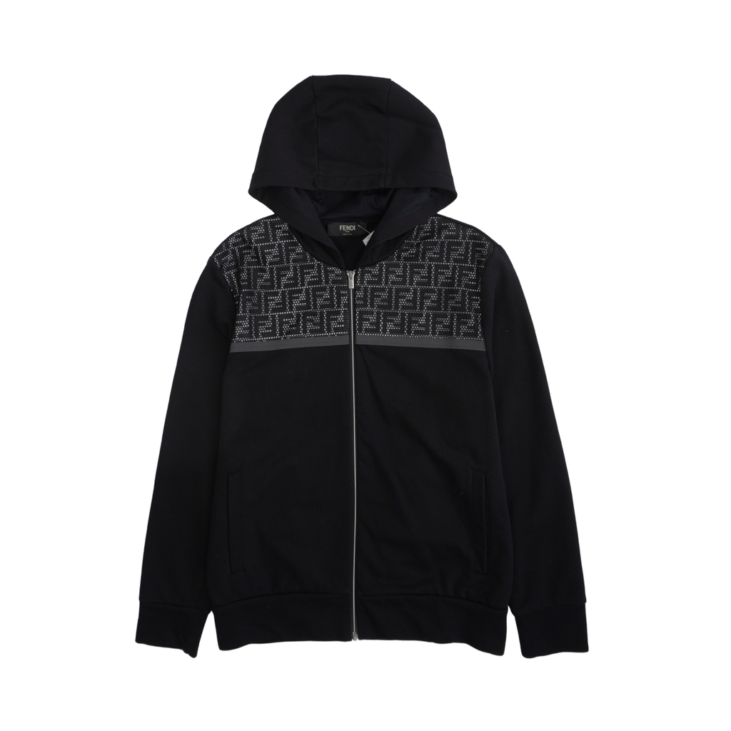 Fendi Mesh Panel Hoodie - Men's M