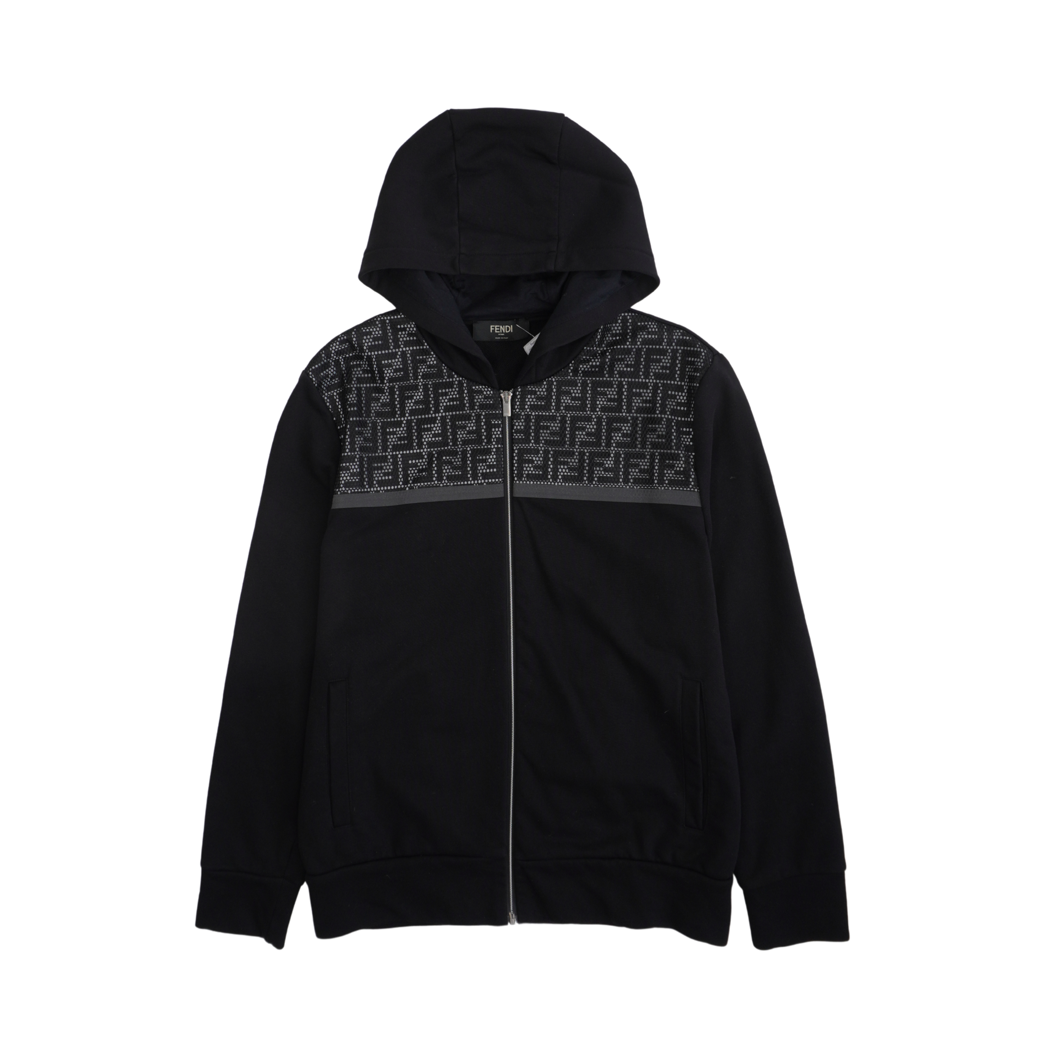 Fendi Mesh Panel Hoodie - Men's M