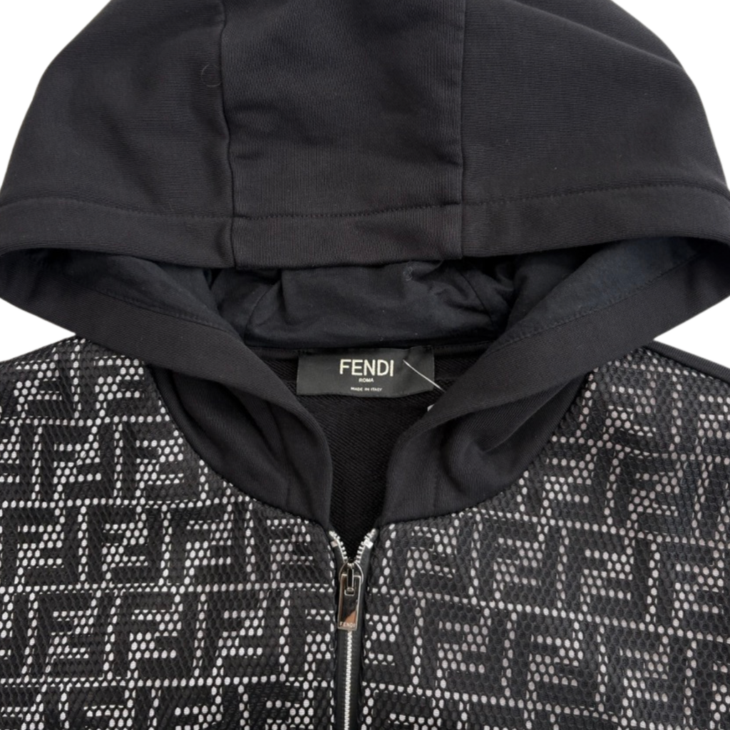Fendi Mesh Panel Hoodie - Men's M