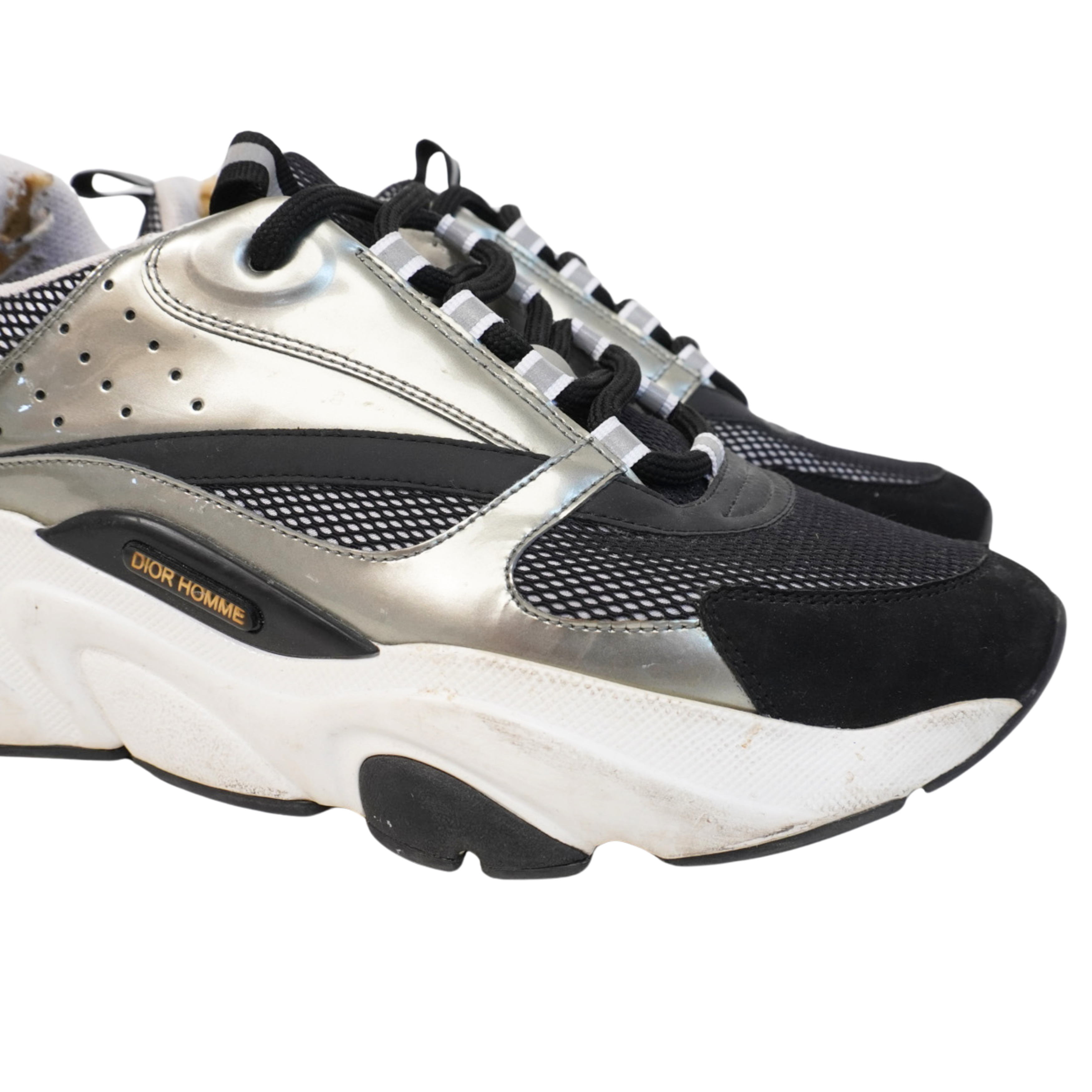 Christian Dior 'B22' Metallic Sneakers - Men's 39