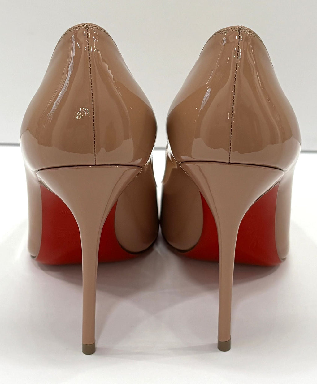 CHRISTIAN LOUBOUTIN KATE 100 PATENT LEATHER POINTED HEELS