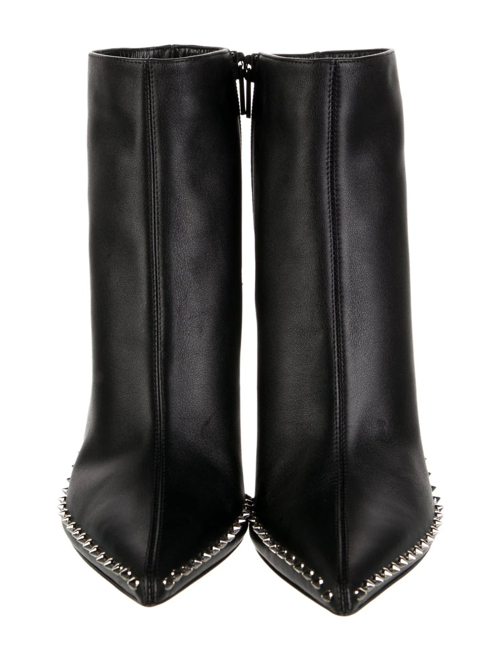 LOUBOUTIN VIDURA LEATHER STUDDED BOOTIES