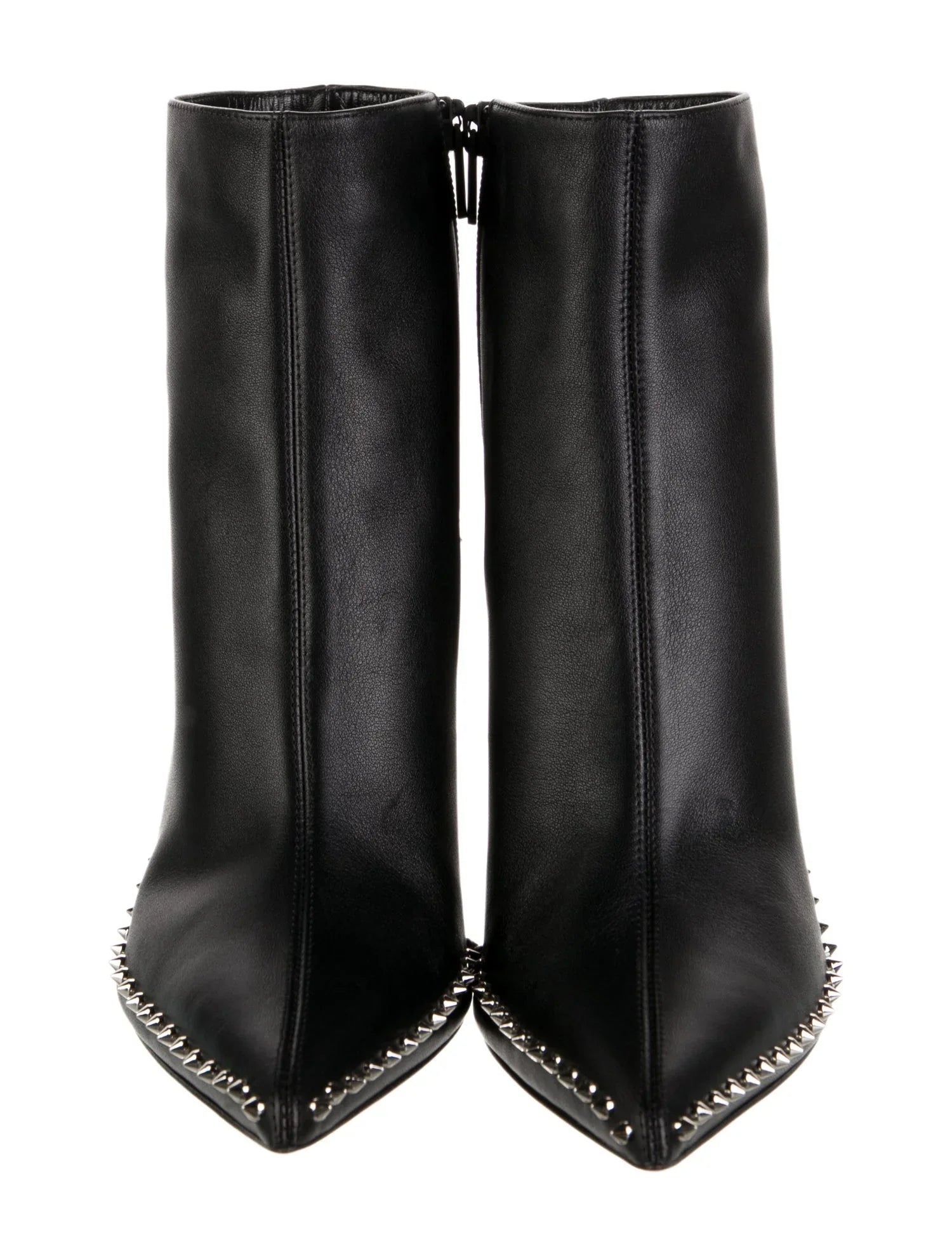 LOUBOUTIN VIDURA LEATHER STUDDED BOOTIES