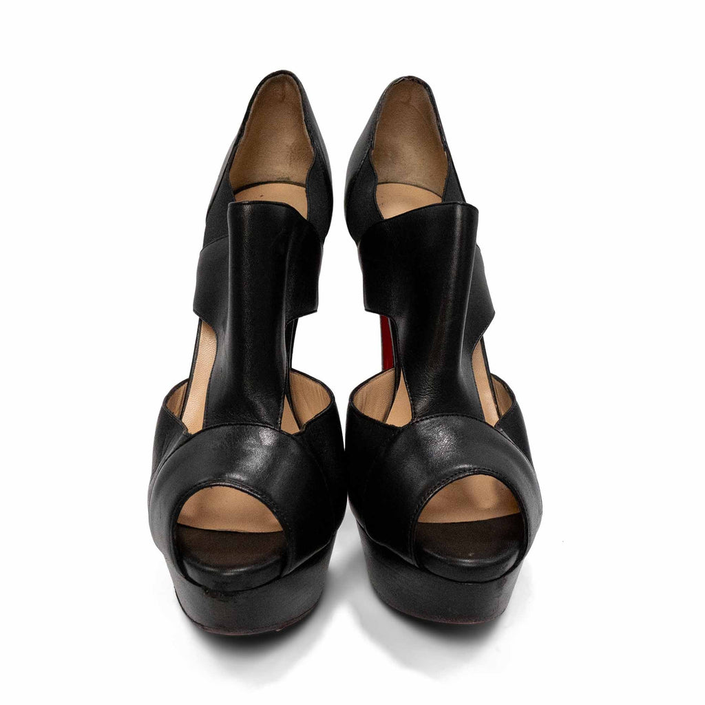 Christian Louboutin 'Pitou' Peep-Toe Bootie - Women's 40
