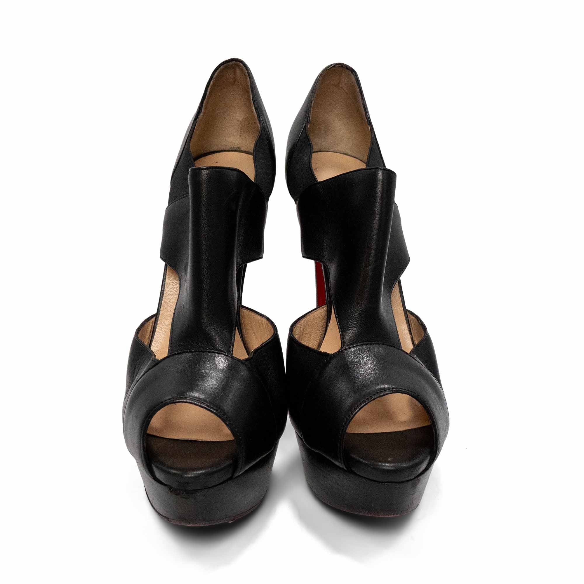Christian Louboutin 'Pitou' Peep-Toe Bootie - Women's 40
