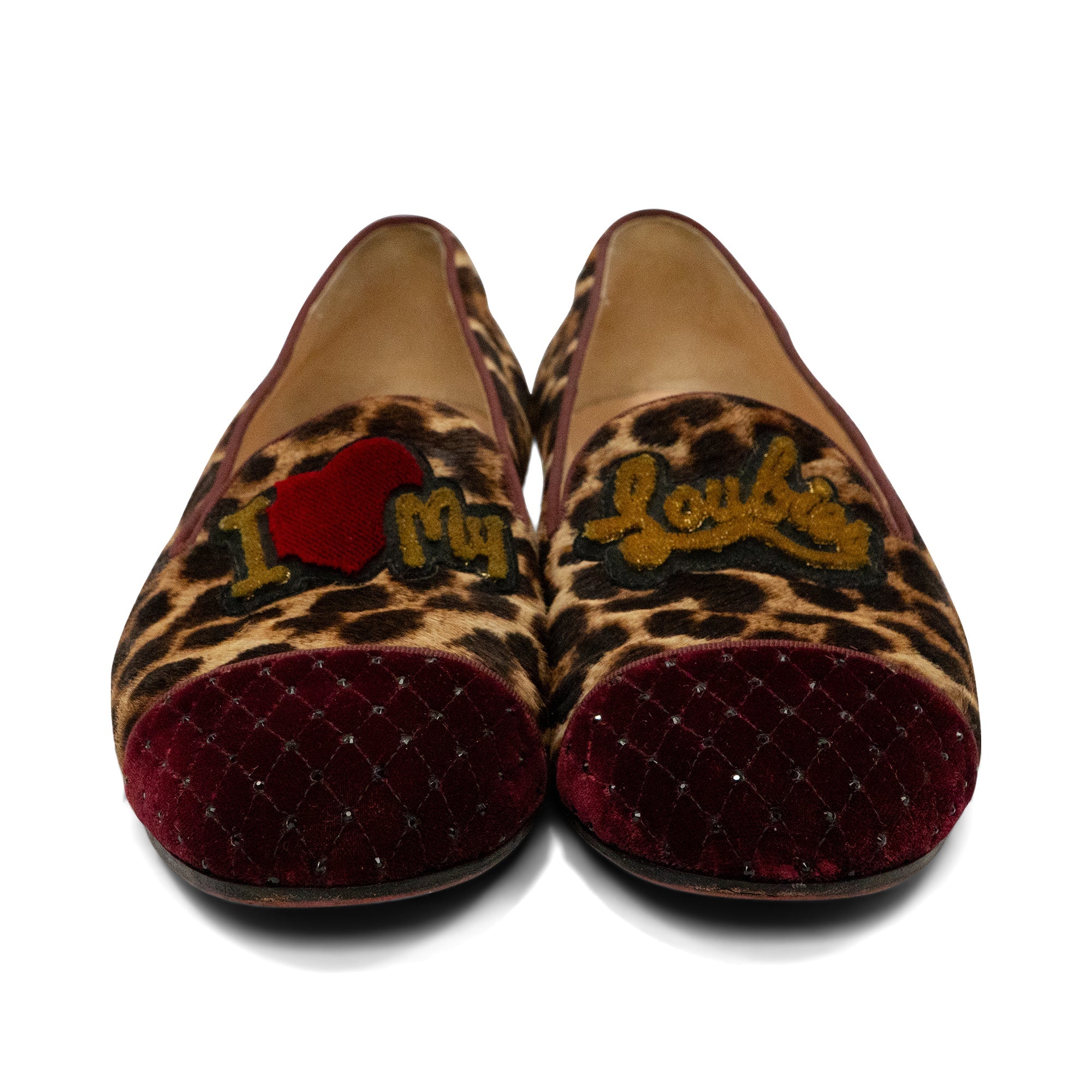 Christiain Louboutin 'I <3 Louboutin' Leopard Loaferes - Women's 40
