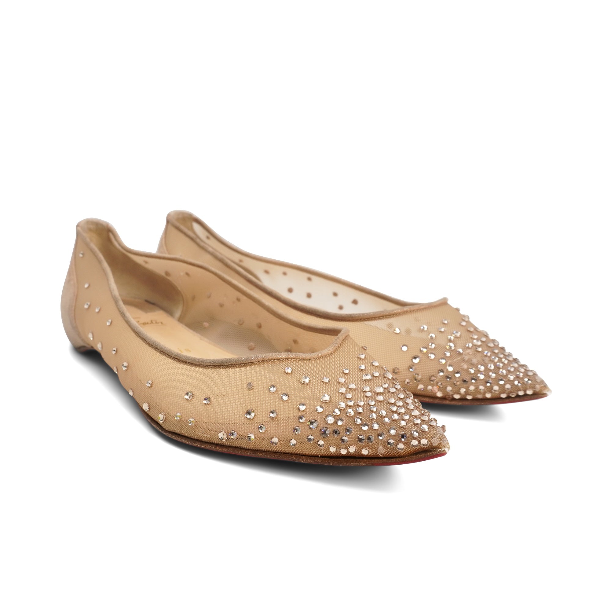 Christian Louboutin 'Follies Strass' Ballet Flats - Women's 38.5