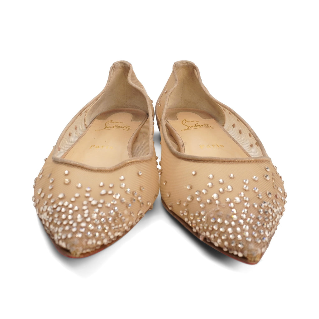 Christian Louboutin 'Follies Strass' Ballet Flats - Women's 38.5